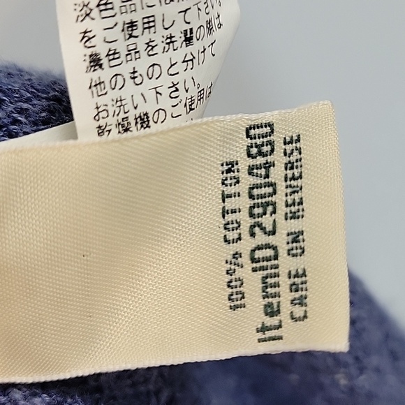 LL Bean Blue cotton open front cardigan sweater size meidum - Picture 3 of 8